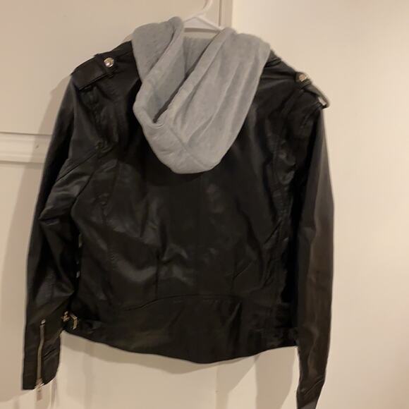 Jou Jou Juniors Hooded Faux-Leather XXL Black NWT - Picture 9 of 16